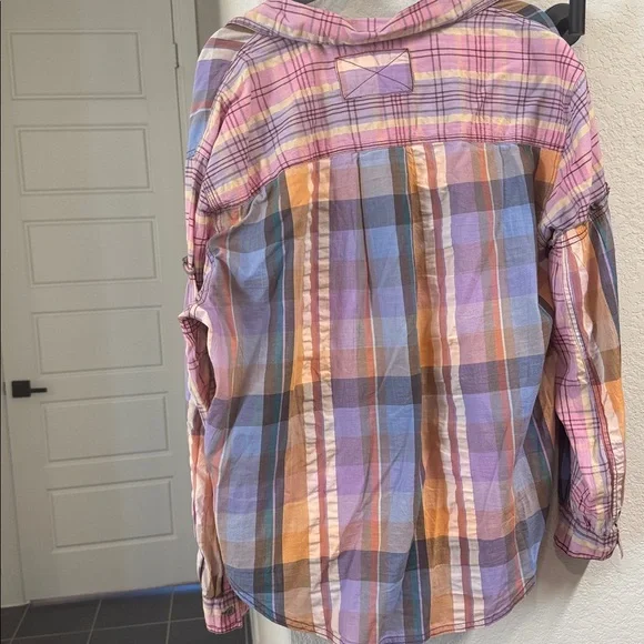 We The Free Multicolor Plaid Shirt NWT - Picture 3 of 3